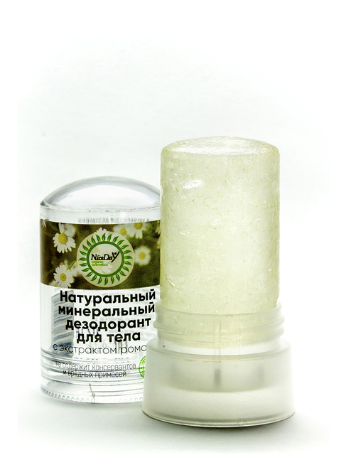 Натуральный кристаллический дезодорант для тела с экстрактом ромашки, 60 г