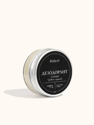 Содовый дезодорант паста для тела с древесно-морским ароматом ECOLAT, 60 г